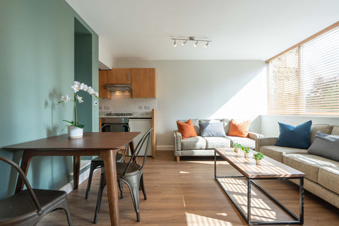 Student accommodation with colourful walls