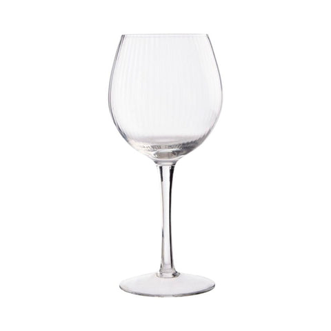 Set Of 2 Ribbed Wine Glasses